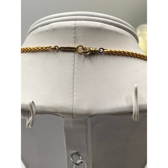 Extasia Signed Gold Tone Athena and Owl Intaglio Cameo Pendant Long Necklace - Picture 3 of 8